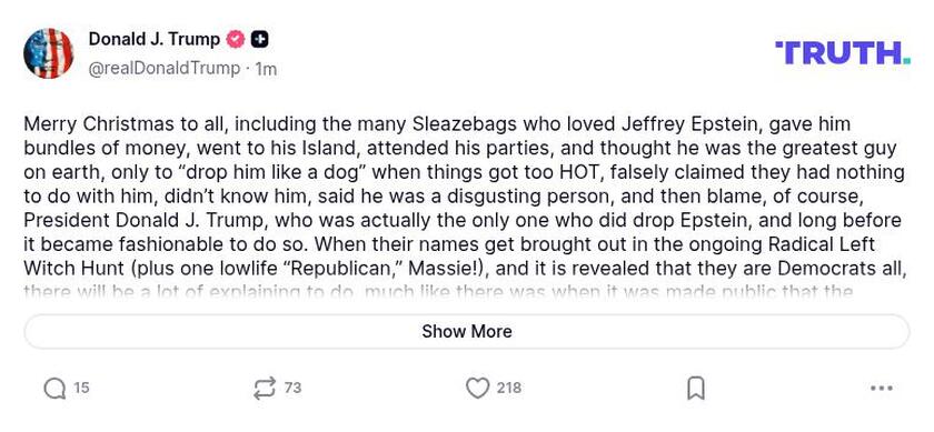 Post preview from Donald Trump