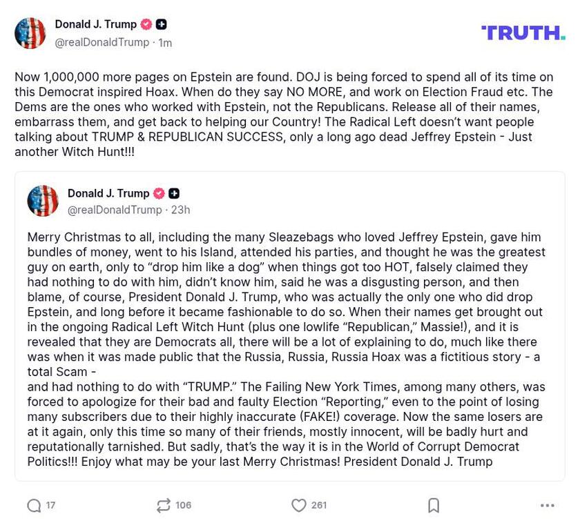 Post preview from Donald Trump