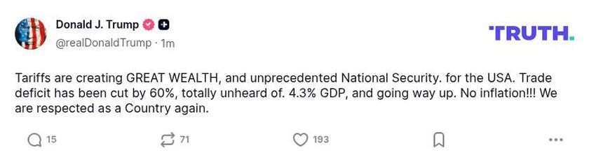 Post preview from Donald Trump