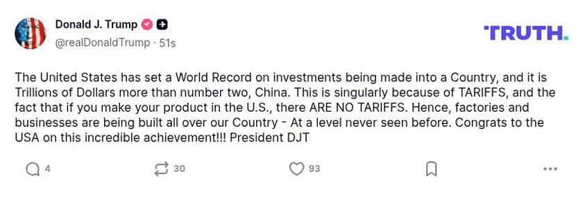 Post preview from Donald Trump