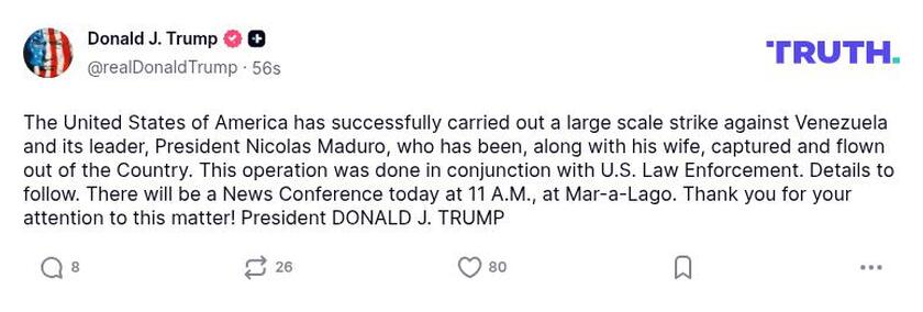 Post preview from Donald Trump