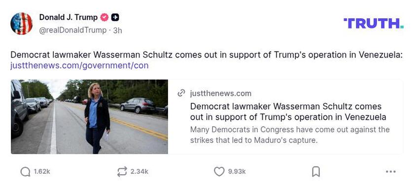 Post preview from Donald Trump