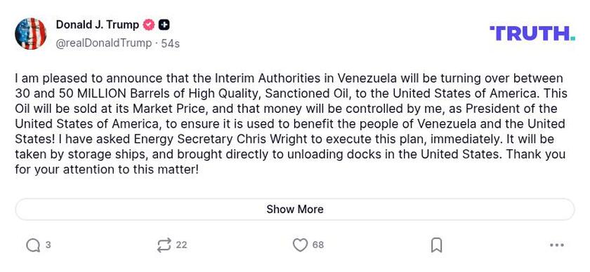 Post preview from Donald Trump