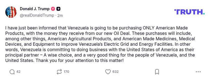 Post preview from Donald Trump