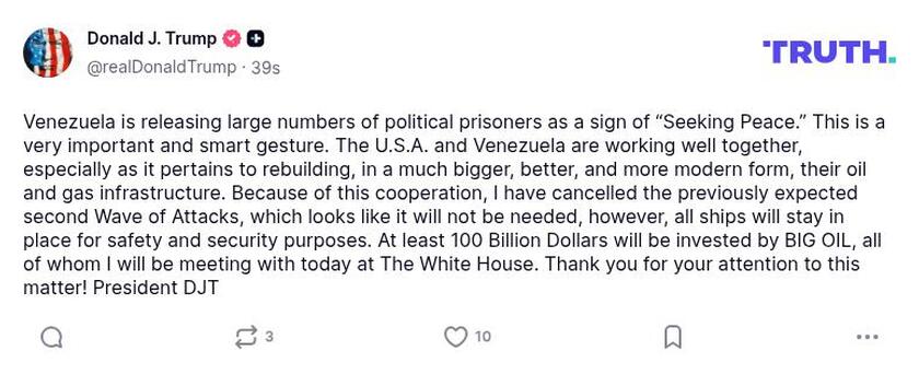 Post preview from Donald Trump