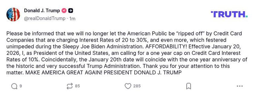 Post preview from Donald Trump