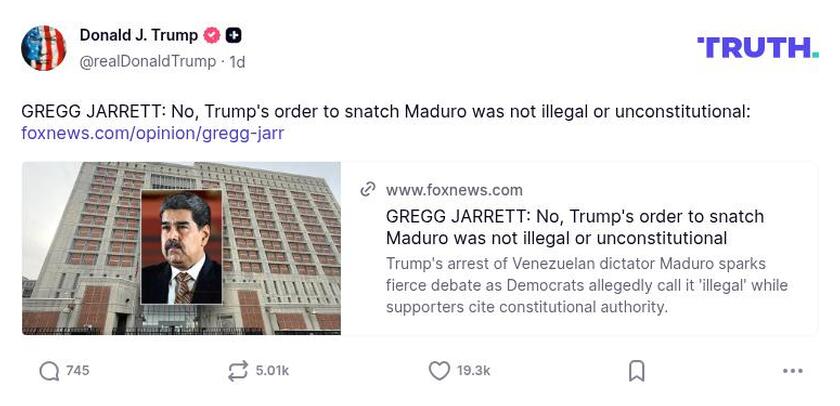 Post preview from Donald Trump