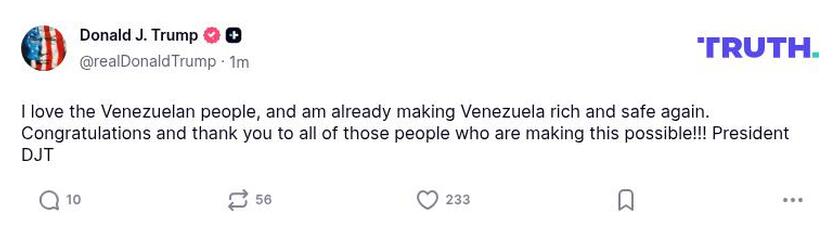 Post preview from Donald Trump