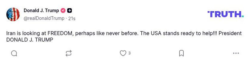 Post preview from Donald Trump