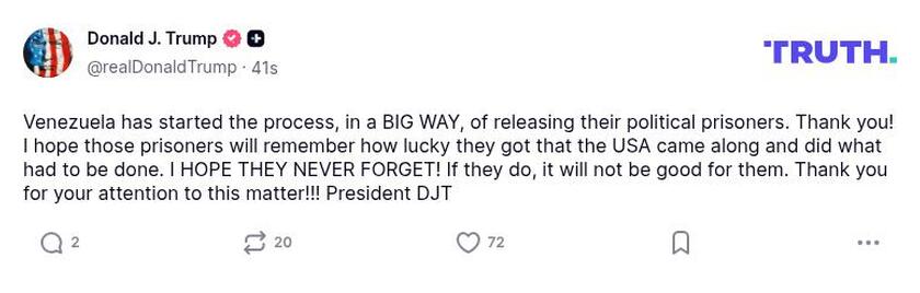 Post preview from Donald Trump