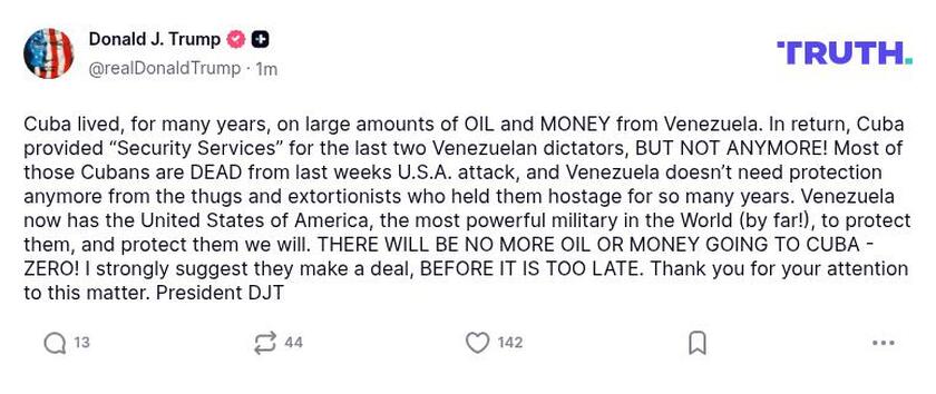 Post preview from Donald Trump