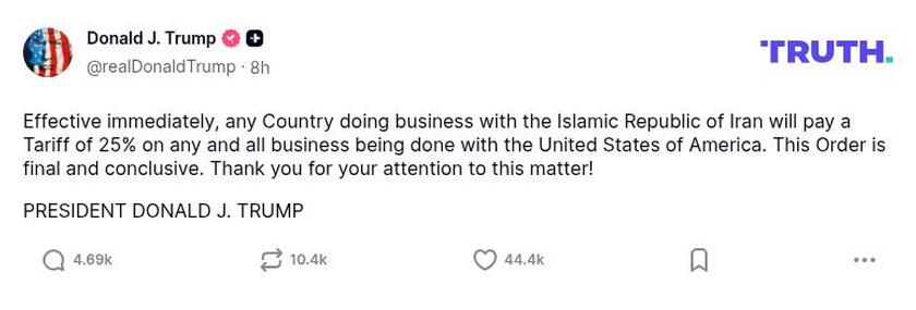 Post preview from Donald Trump