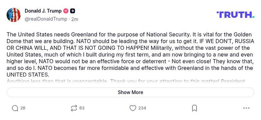 Post preview from Donald Trump