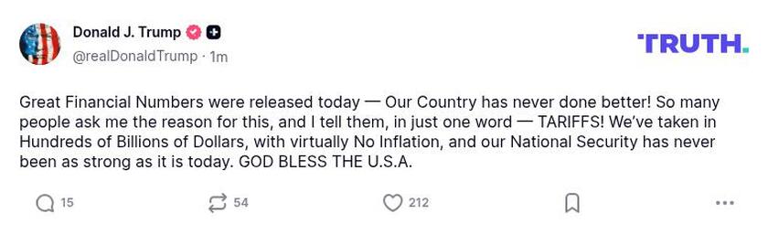 Post preview from Donald Trump