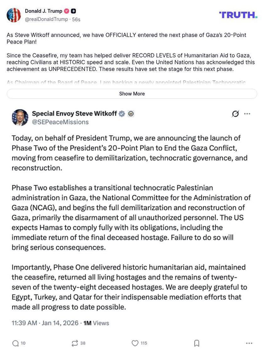 Post preview from Donald Trump