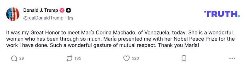 Post preview from Donald Trump