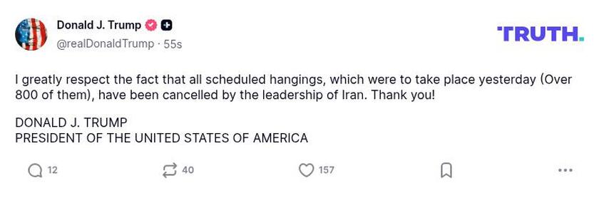 Post preview from Donald Trump