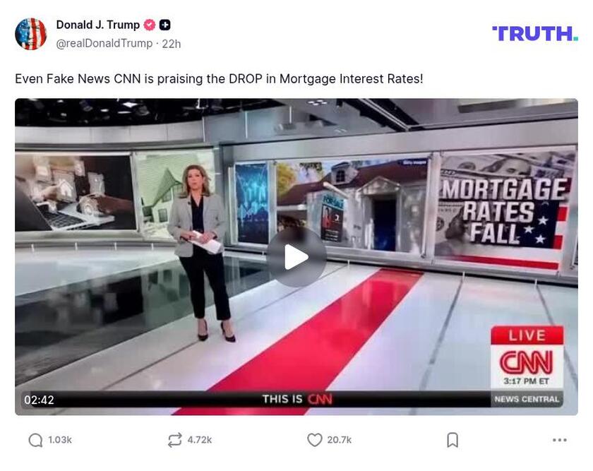 Post preview from Donald Trump