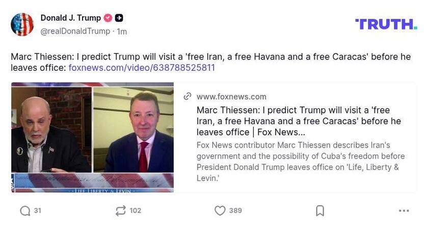 Post preview from Donald Trump