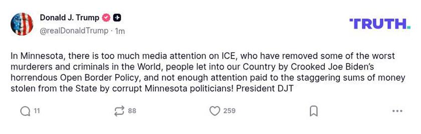 Post preview from Donald Trump