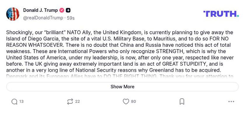 Post preview from Donald Trump