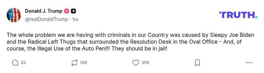 Post preview from Donald Trump