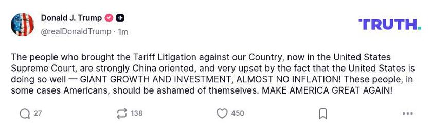 Post preview from Donald Trump