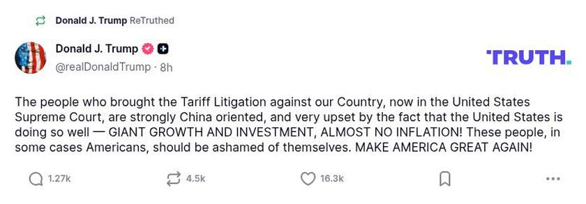 Post preview from Donald Trump