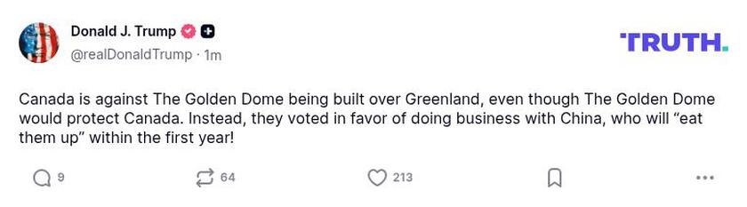 Post preview from Donald Trump