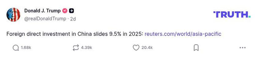 Post preview from Donald Trump