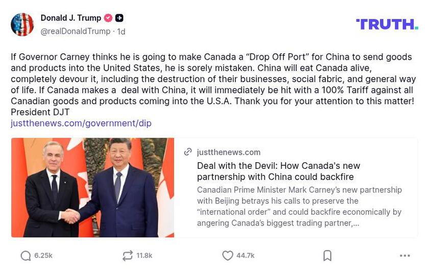 Post preview from Donald Trump