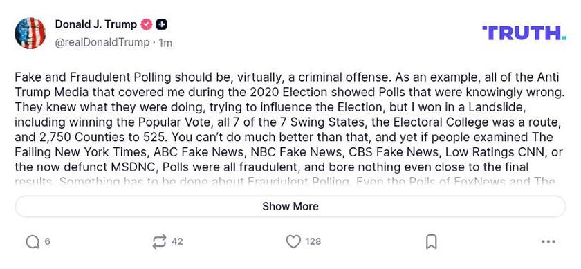 Post preview from Donald Trump