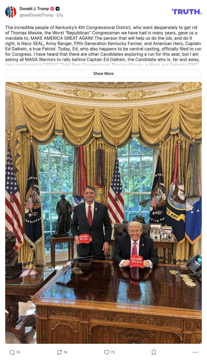 Post preview from Donald Trump