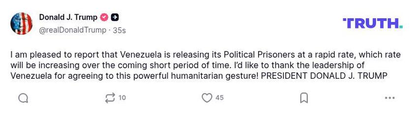 Post preview from Donald Trump