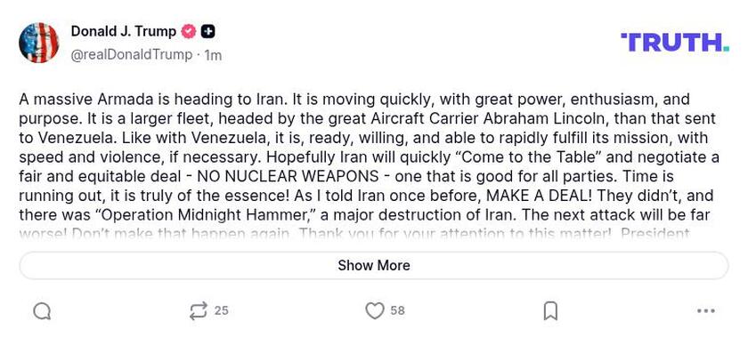 Post preview from Donald Trump