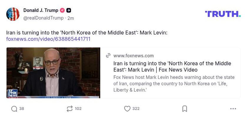 Post preview from Donald Trump