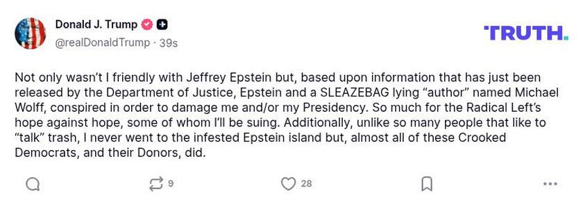 Post preview from Donald Trump