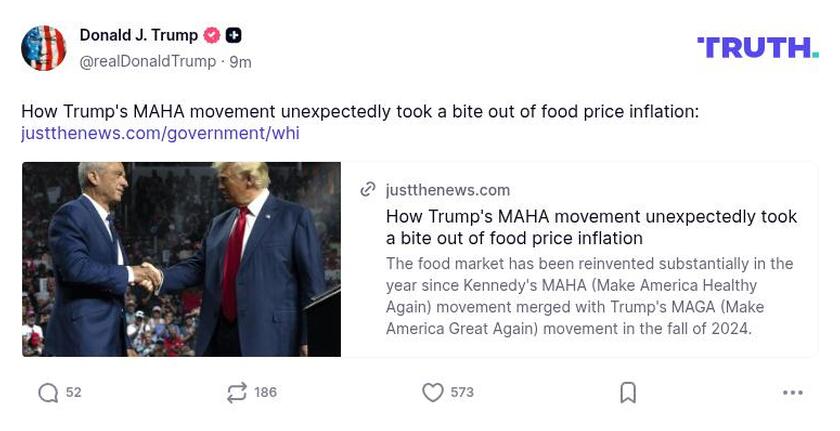 Post preview from Donald Trump