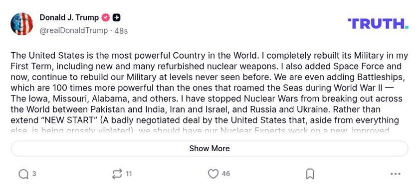 Post preview from Donald Trump