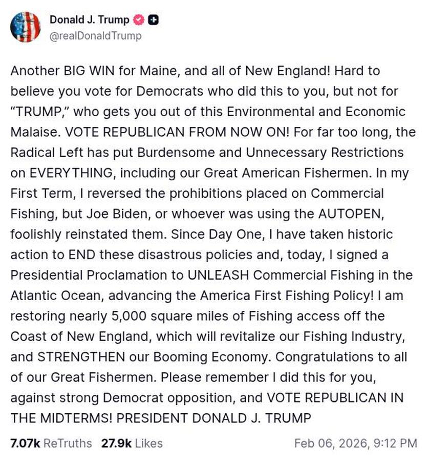 Post preview from Donald Trump