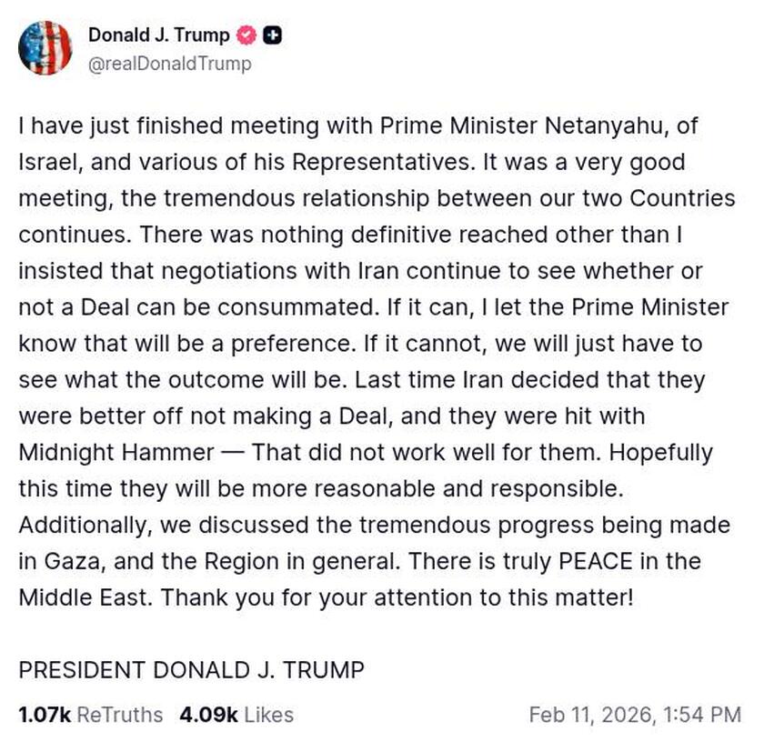 Post preview from Donald Trump