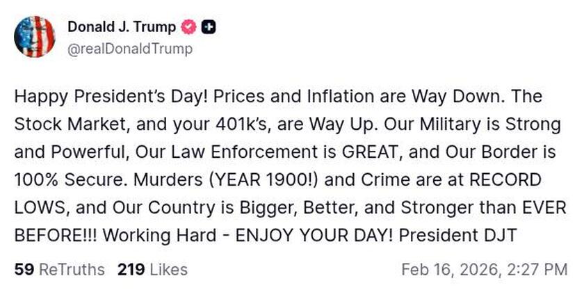 Post preview from Donald Trump