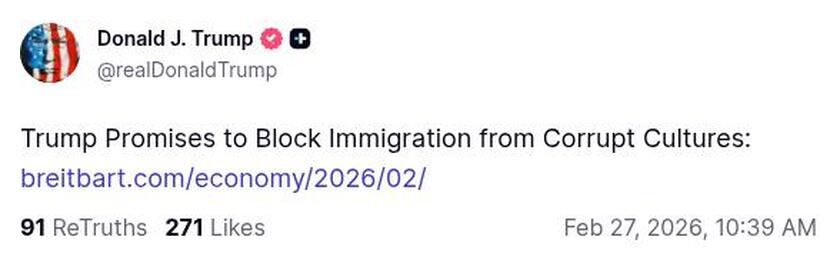 Post preview from Donald Trump