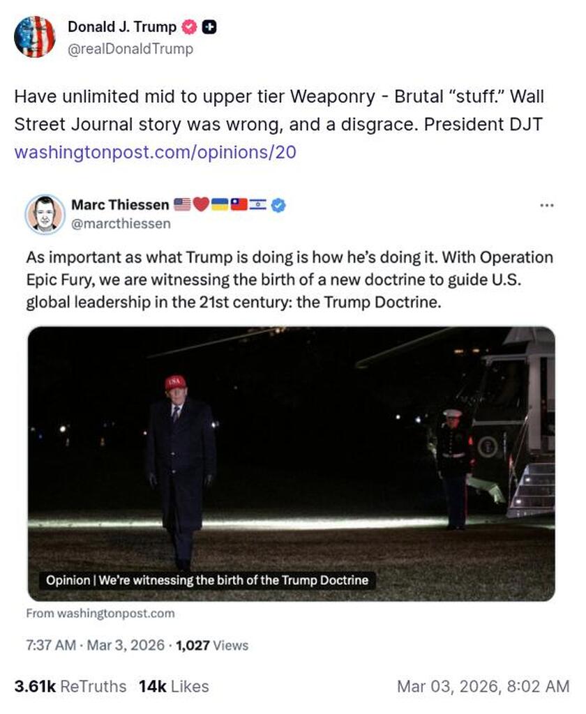 Post preview from Donald Trump