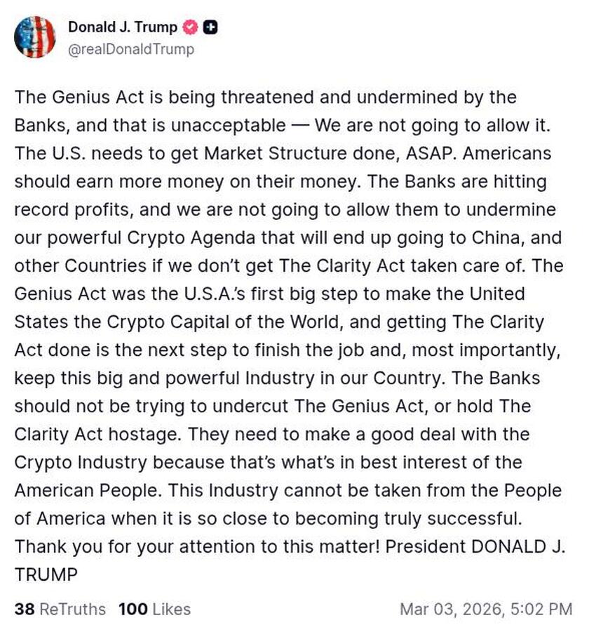 Post preview from Donald Trump