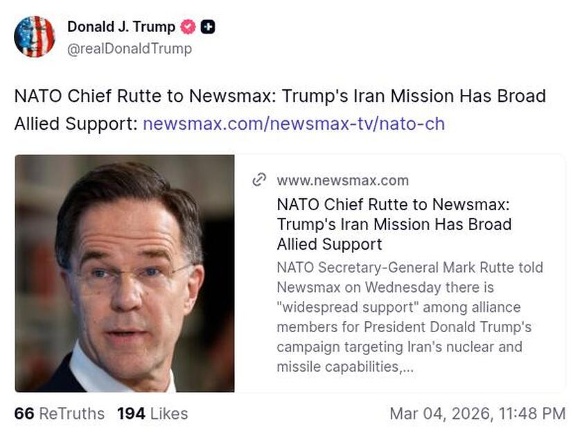 Post preview from Donald Trump