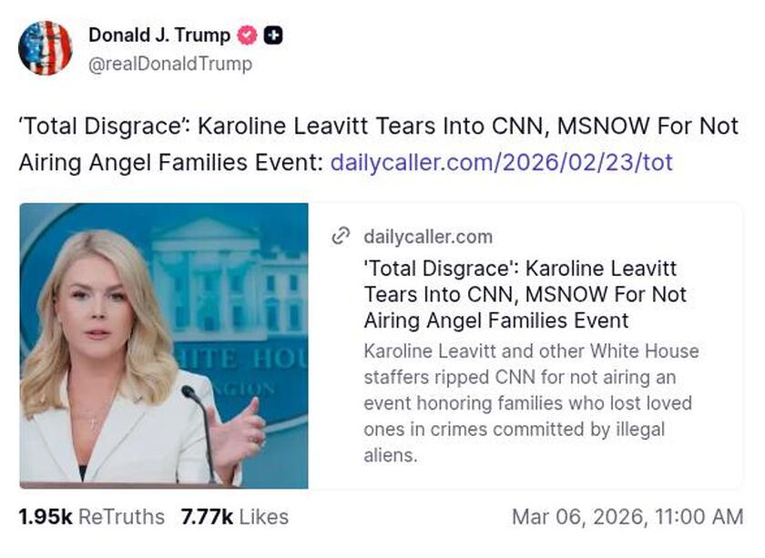 Post preview from Donald Trump