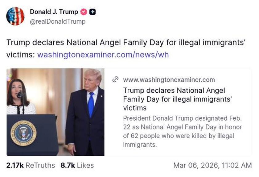 Post preview from Donald Trump