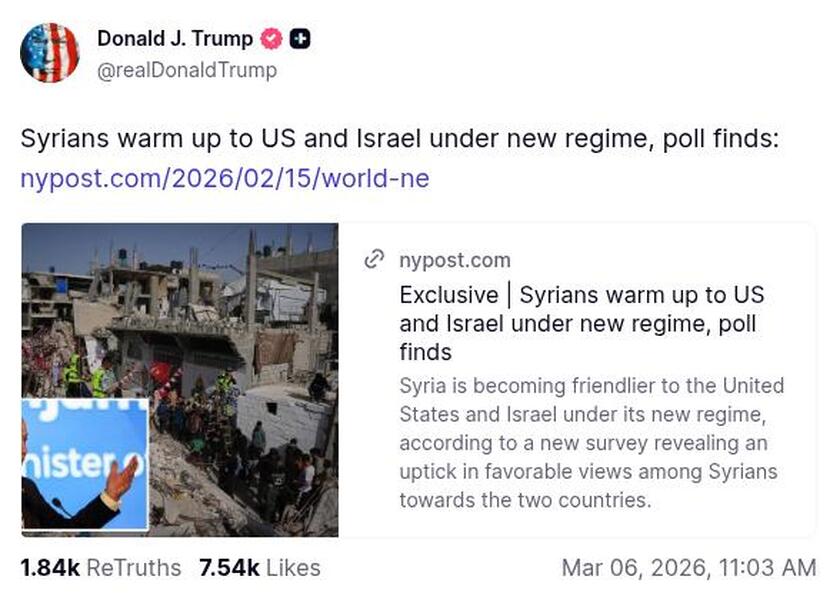 Post preview from Donald Trump