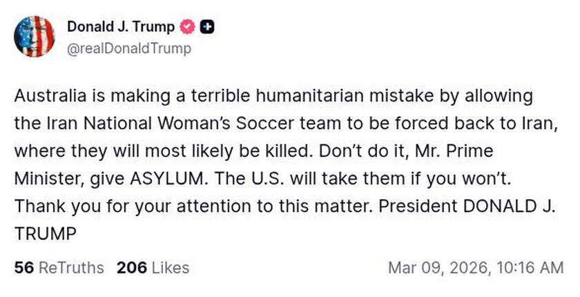 Post preview from Donald Trump